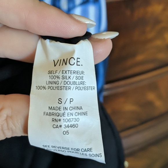 Sold Vince Printed Tie Dye Double Layer Dress  - Picture 7 of 8